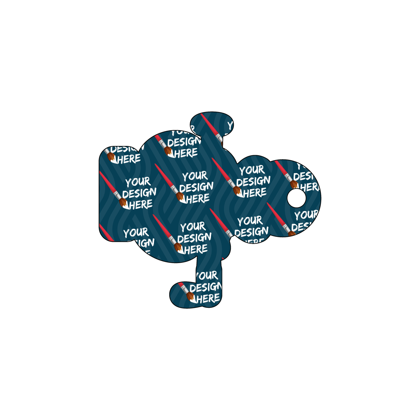 Custom Plastic 2.1" x 2.6" Robot Shape Key Tags
