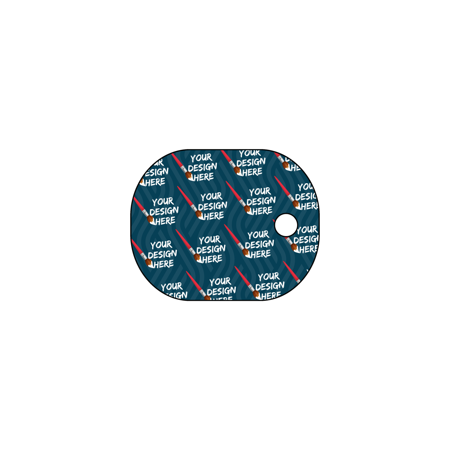 Custom Plastic 1.25" x 1" Small Oval Key Tags
