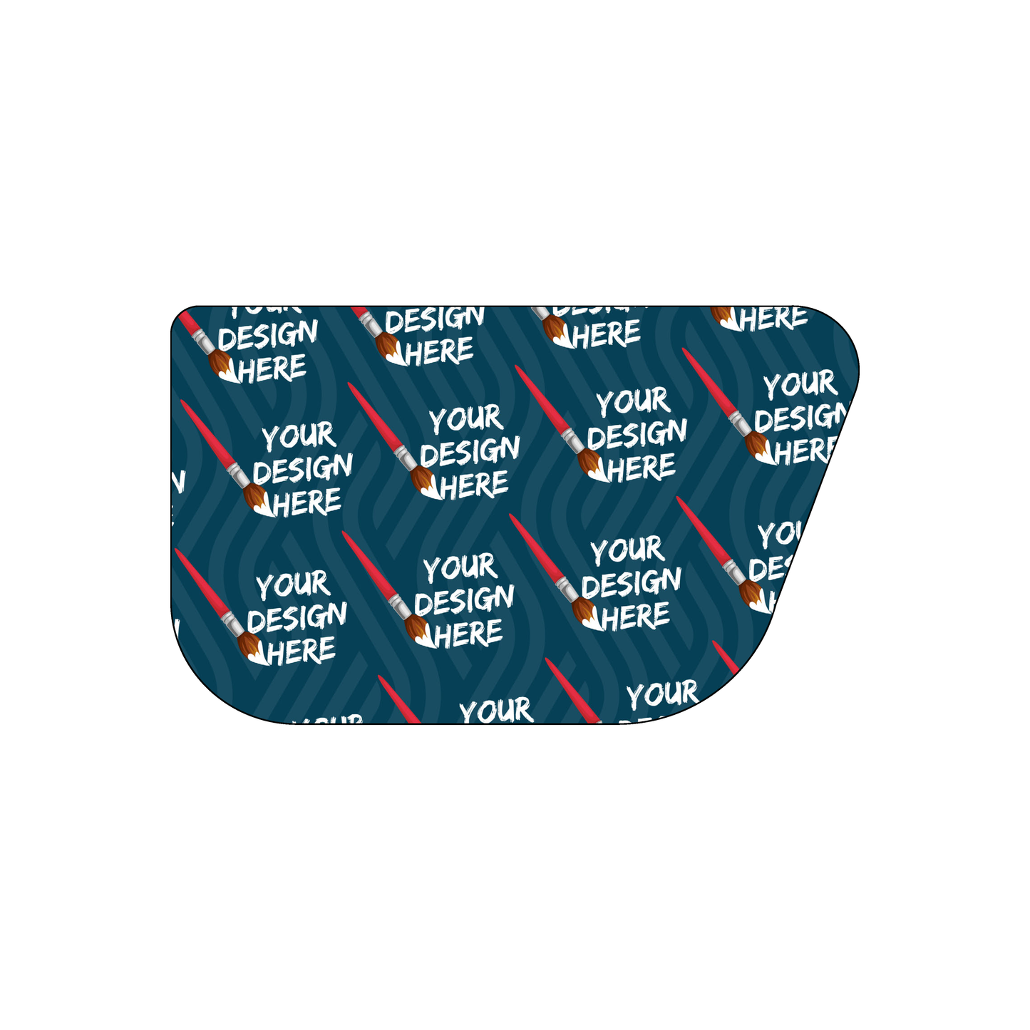 Custom Plastic 3.5" x 2.125" Wedge Shape Cards