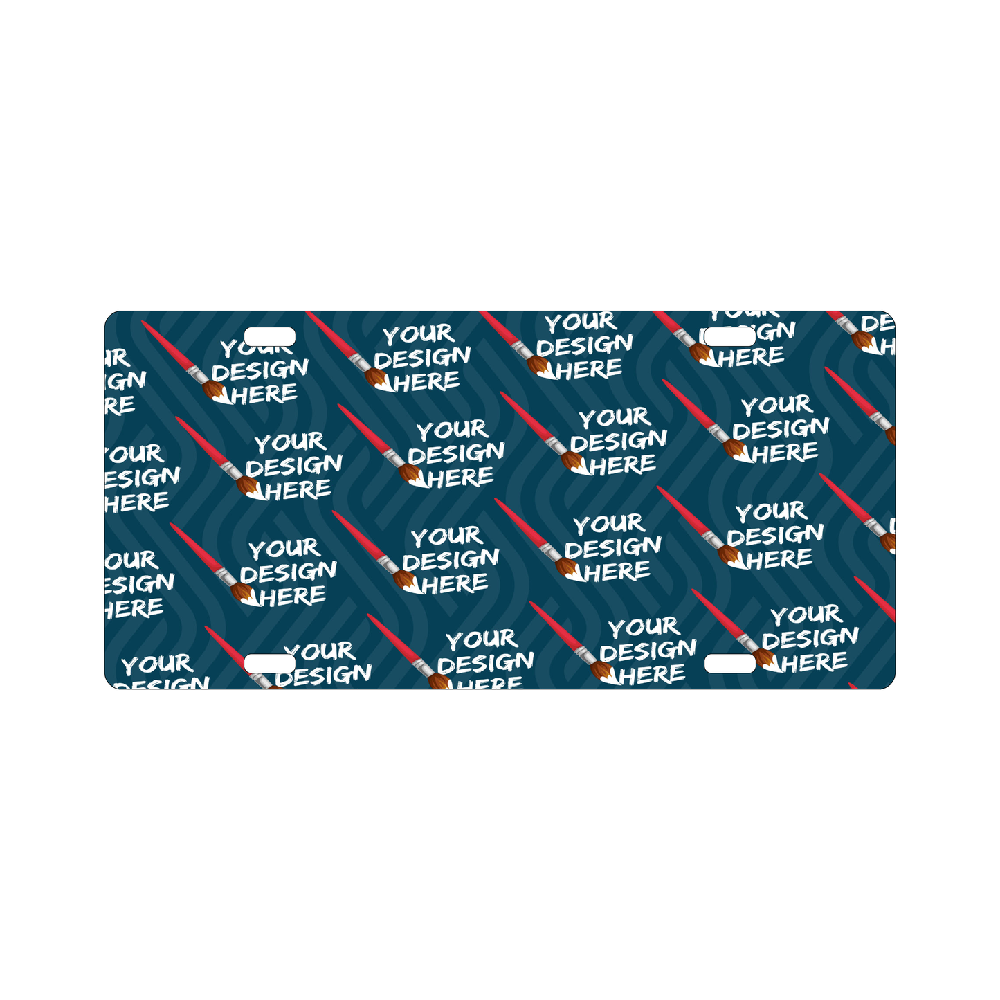 Custom Plastic 11.5" x 5.5" License Plate Shape Signage