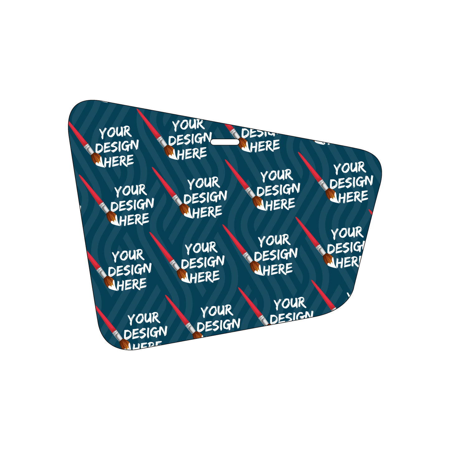 Custom Plastic 6" x 4.78" Trapezoid Shape Badges
