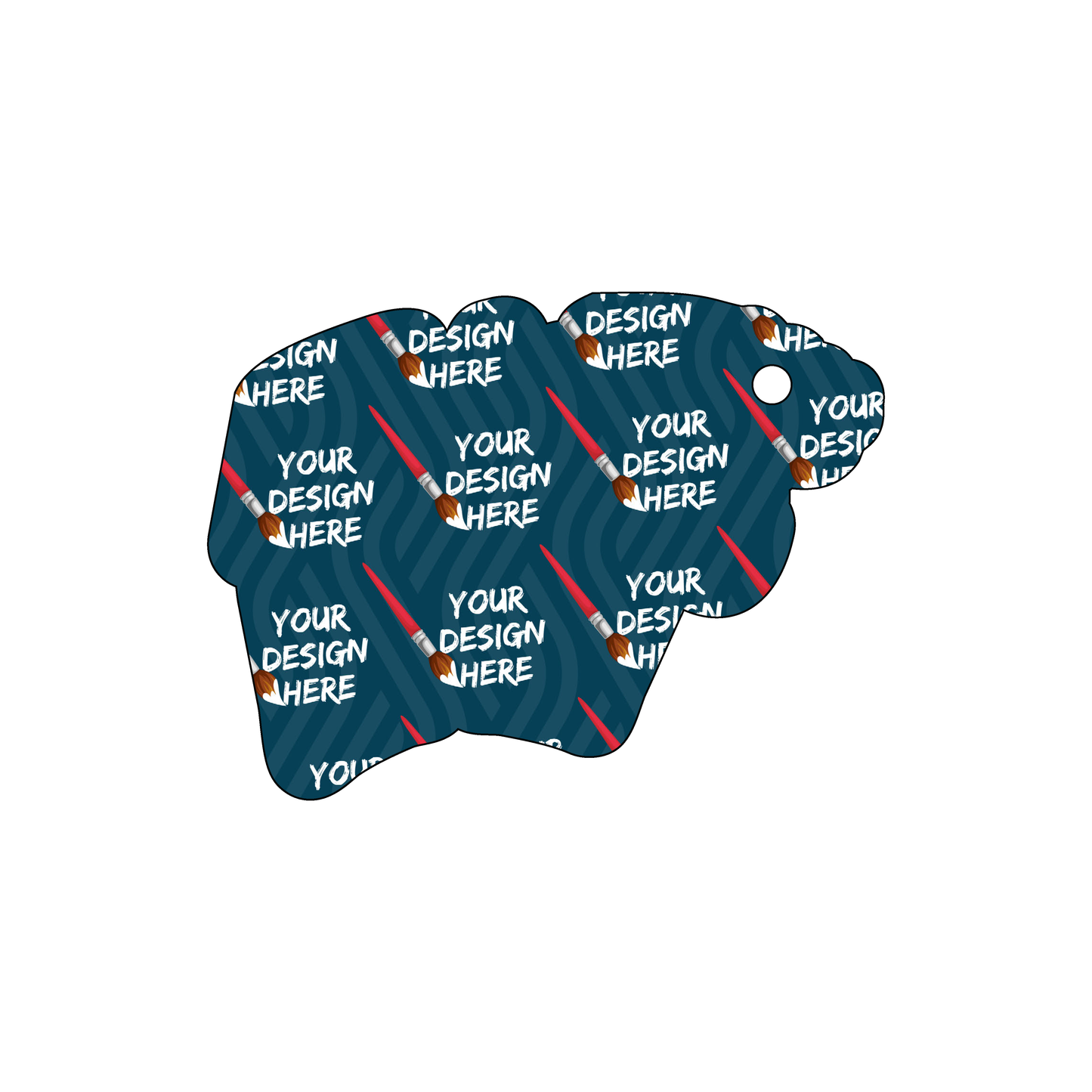 Custom Plastic 3" x 2.25" W Shape Tags