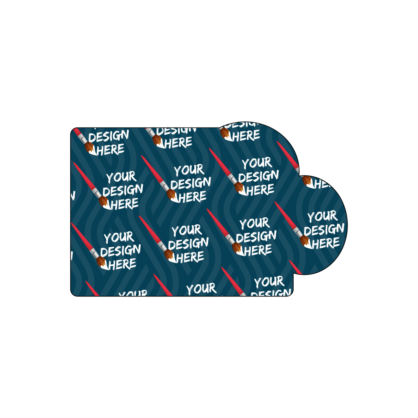 Custom Plastic 3.375" x 2.125" Cloud Corner Shape Cards