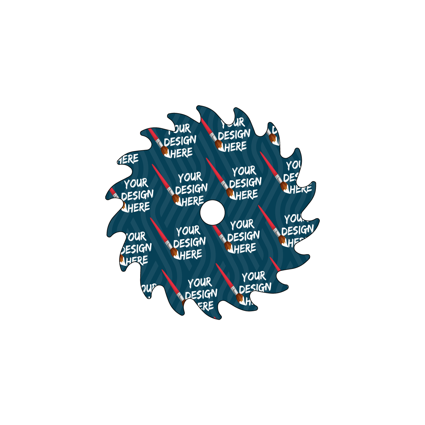 Custom Plastic 3" x 3" Circle Saw Blade Cards