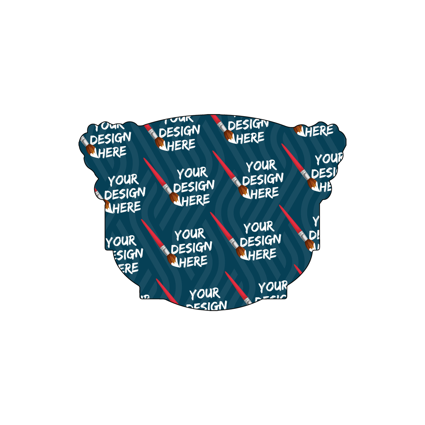 Custom Plastic 3" x 2.2" Bowl Shape Cards