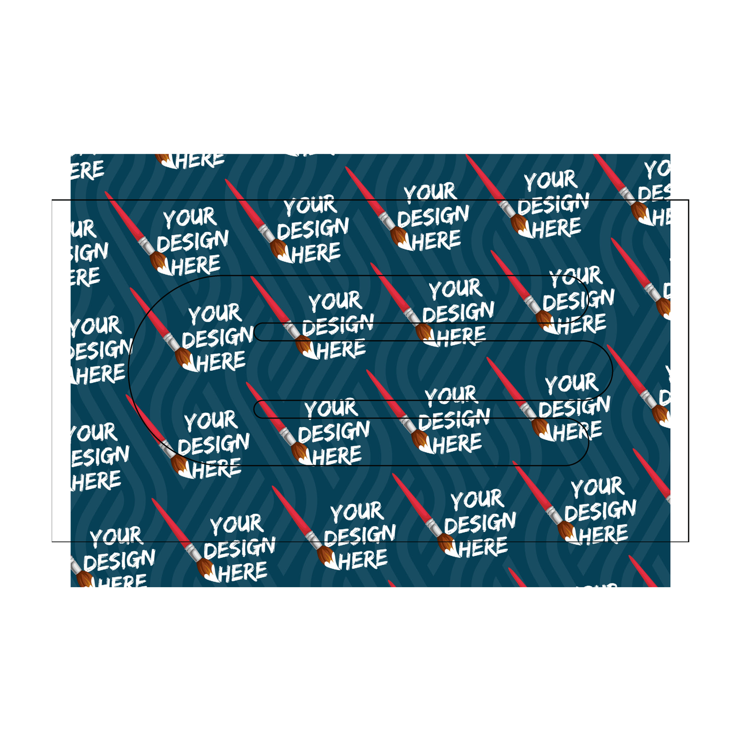 Custom Plastic 3.1875" x 1.25" Three Pronged Bookmark Punch-Out Cards