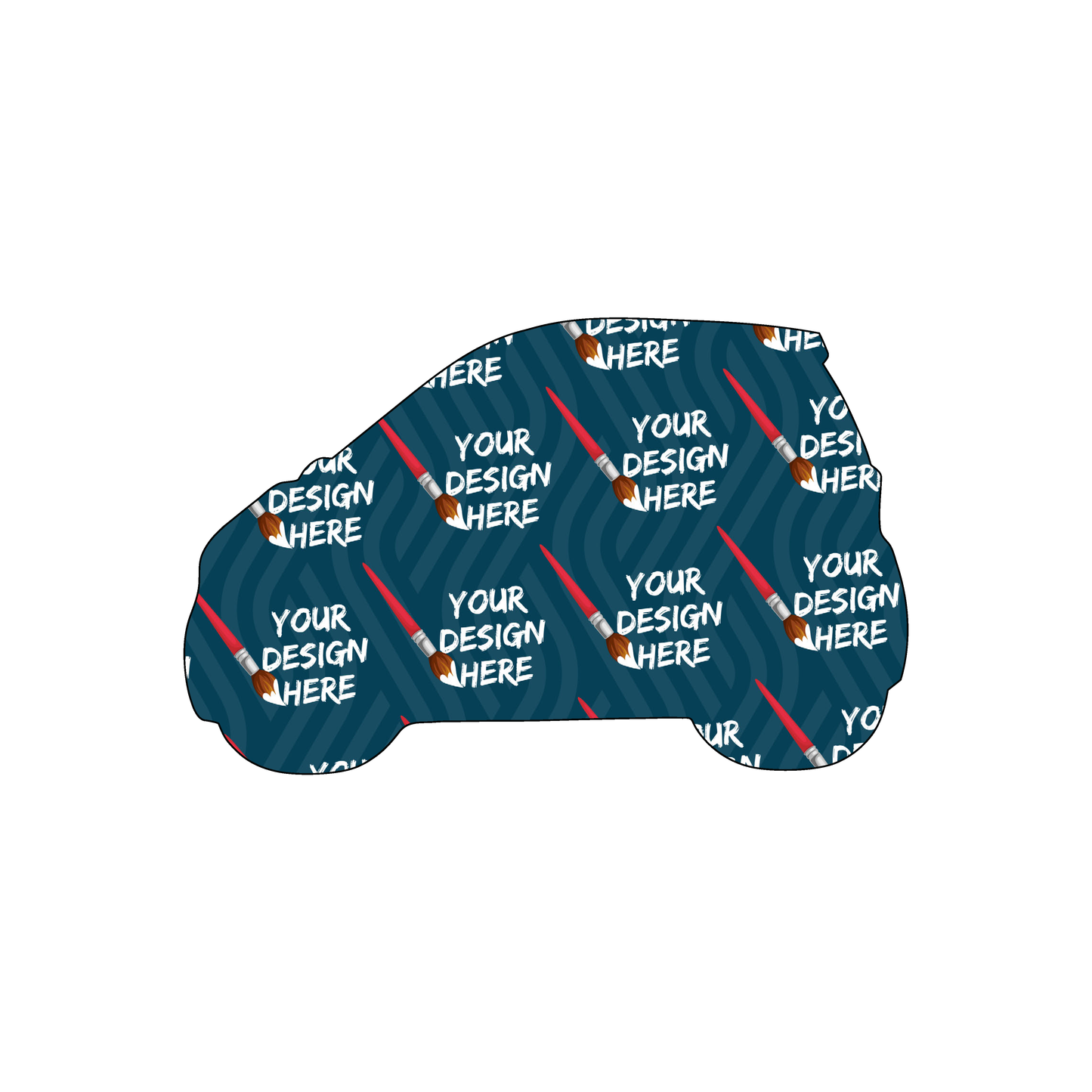 Custom Plastic 3.375" x 2.125" Smart Car Shape Cards