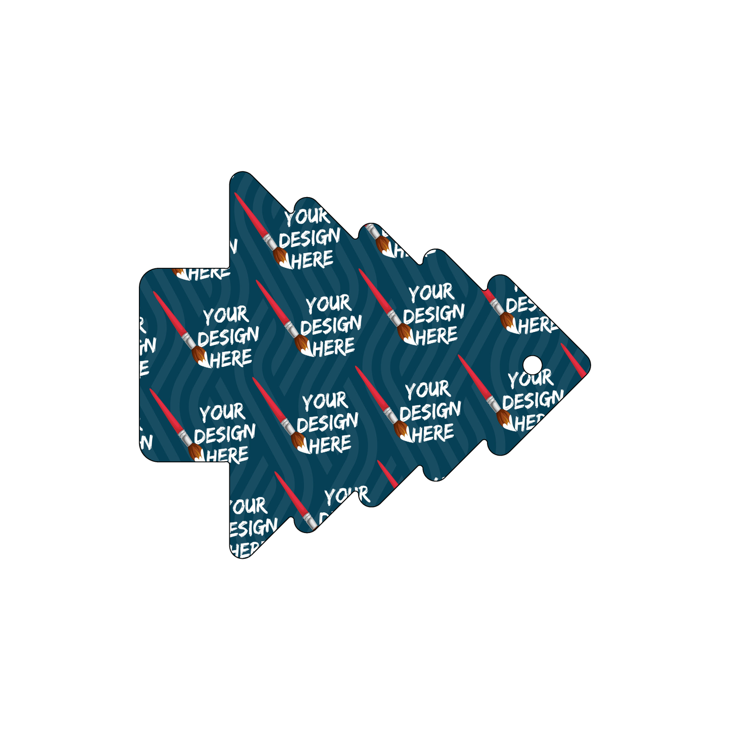 Custom Plastic 3.75" x 4.375" Tree Shape Tags