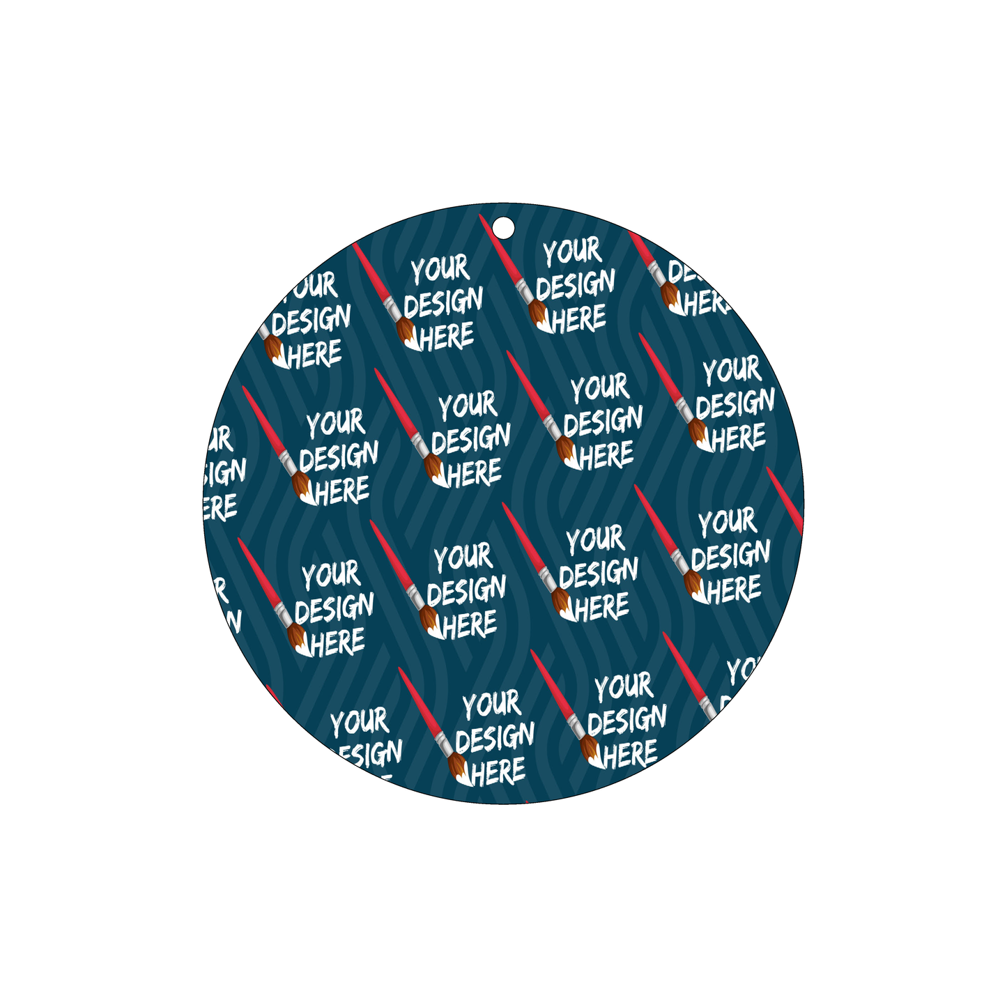 Custom Plastic 8" Large Circle Tags