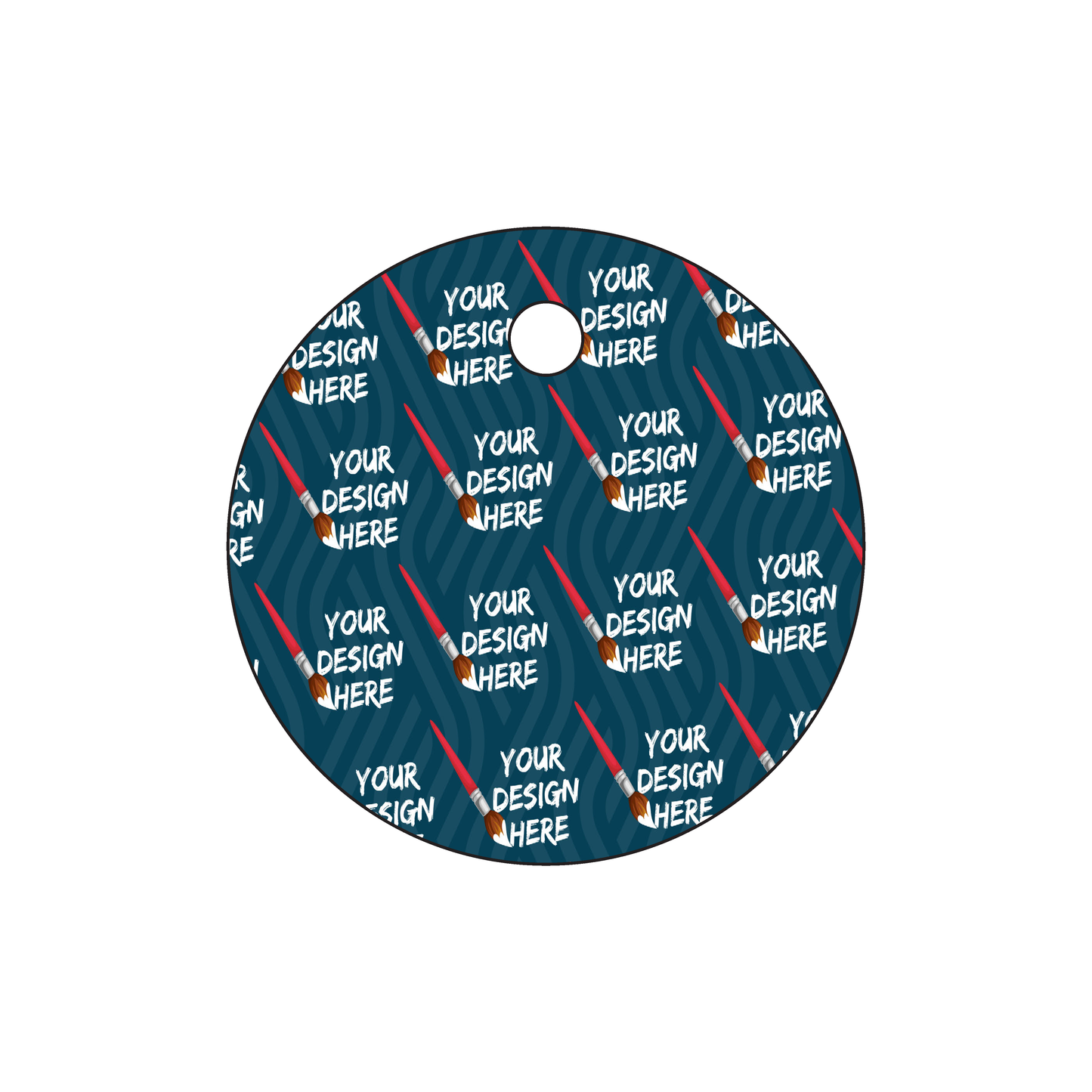 Custom Plastic 1.625" Circle Key Tags