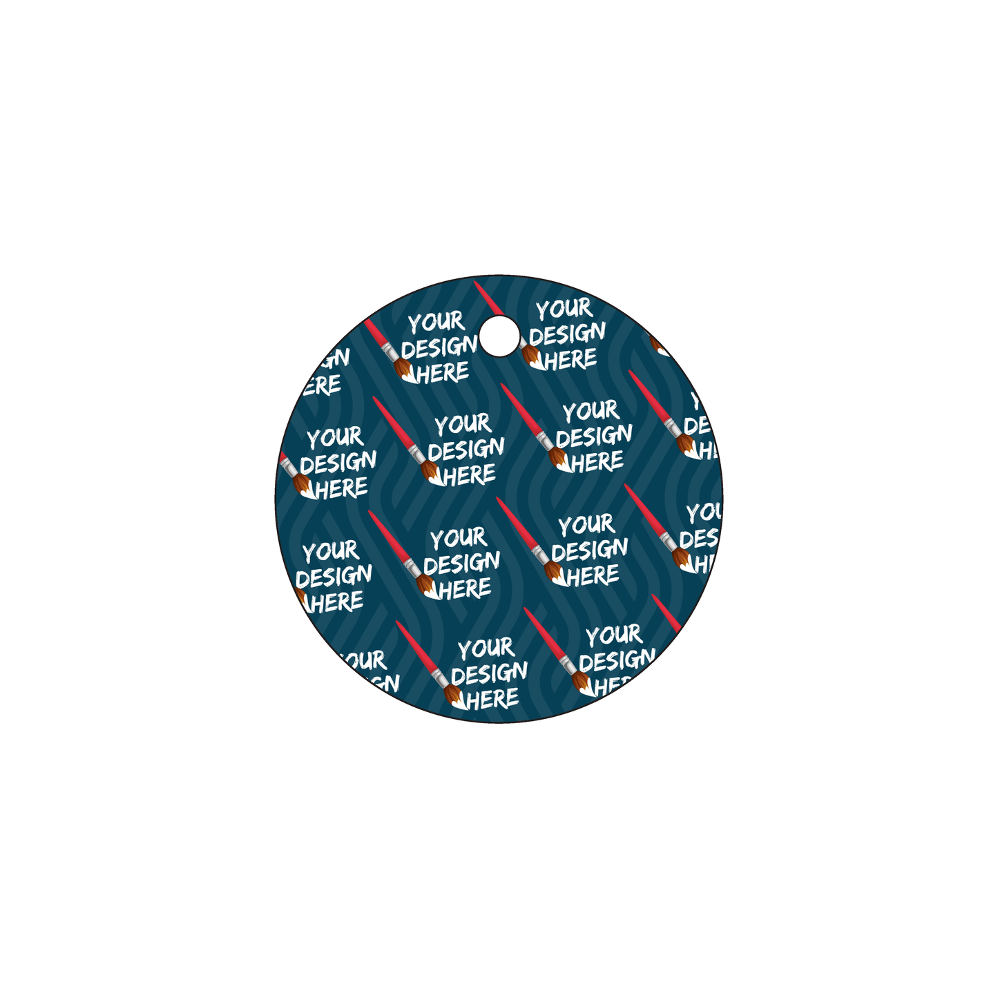 Custom Plastic 2" Small Circle Key Tags