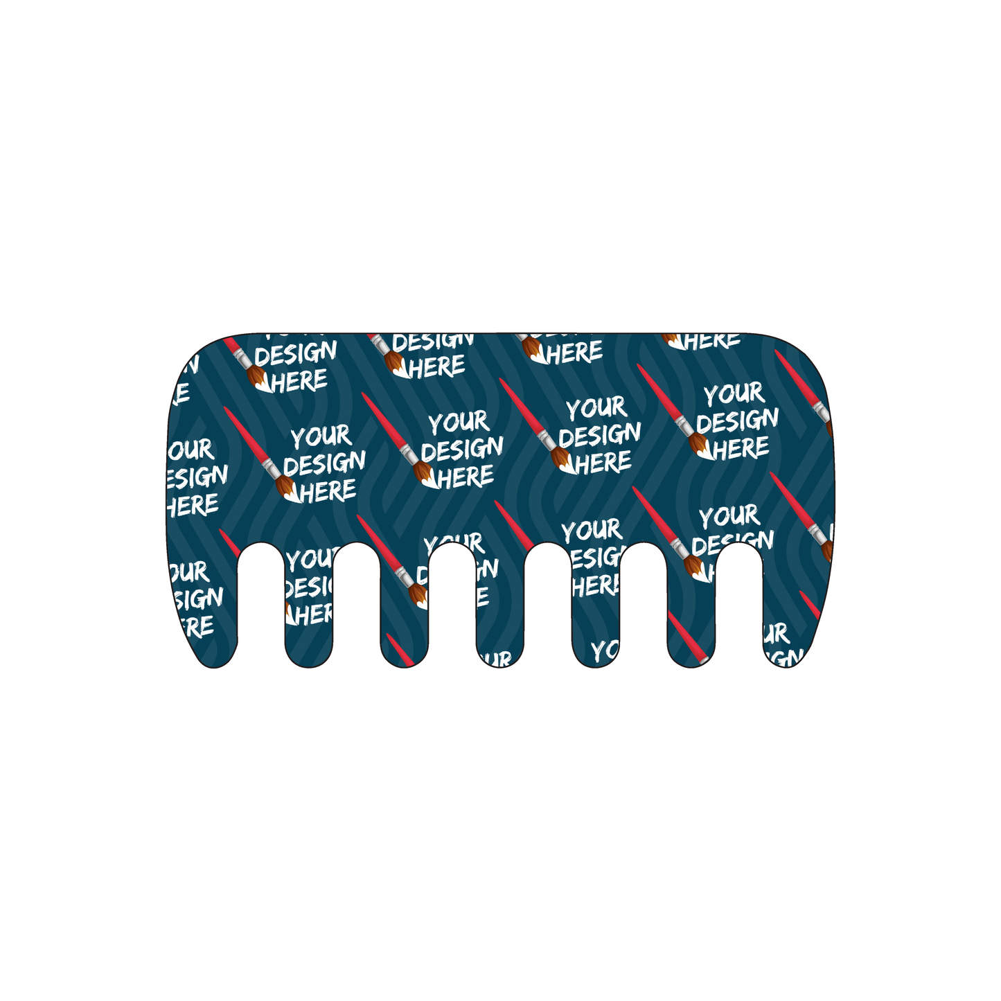 Custom Plastic 1.75" x 3.5" Comb Shape Cards