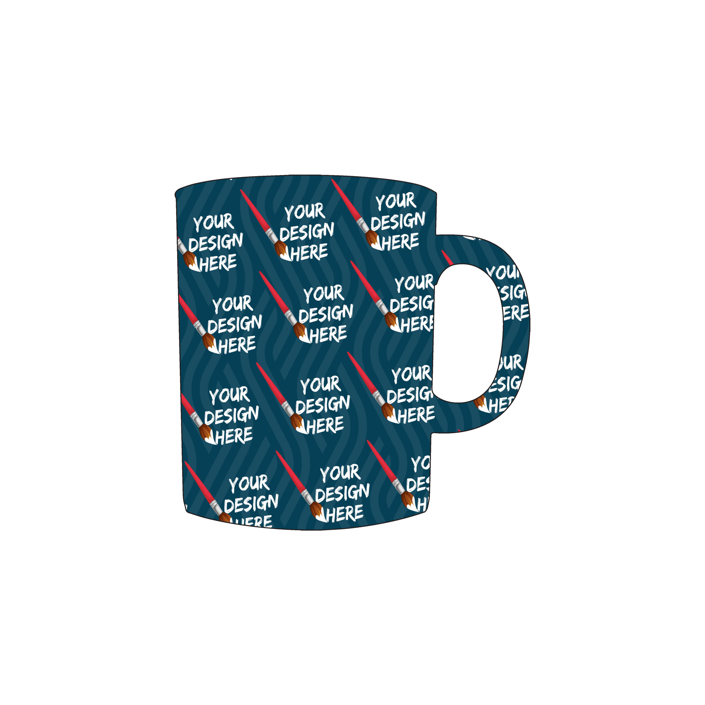 Custom Plastic 3" x 3" Mug Shape Cards