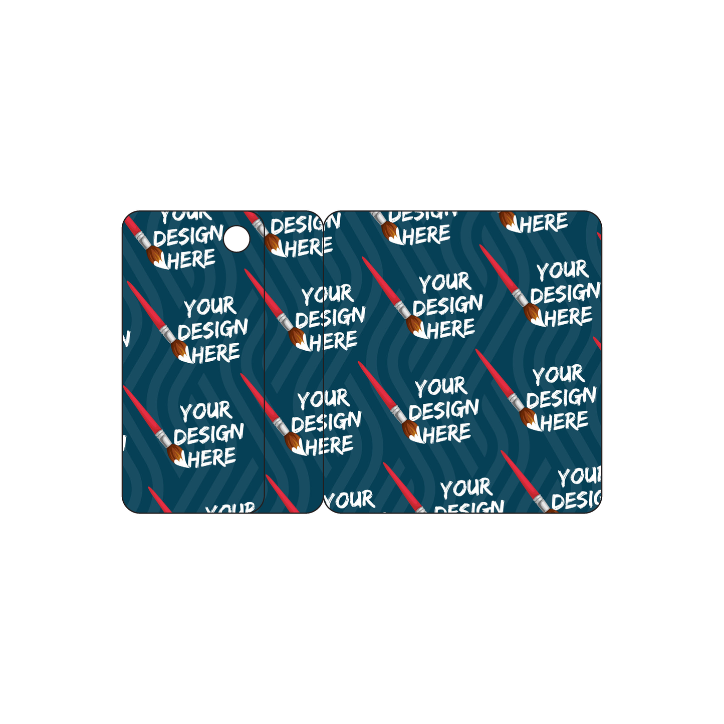 Custom Plastic 3.375" x 2.125" Key Tag and Card Breakaway Combo