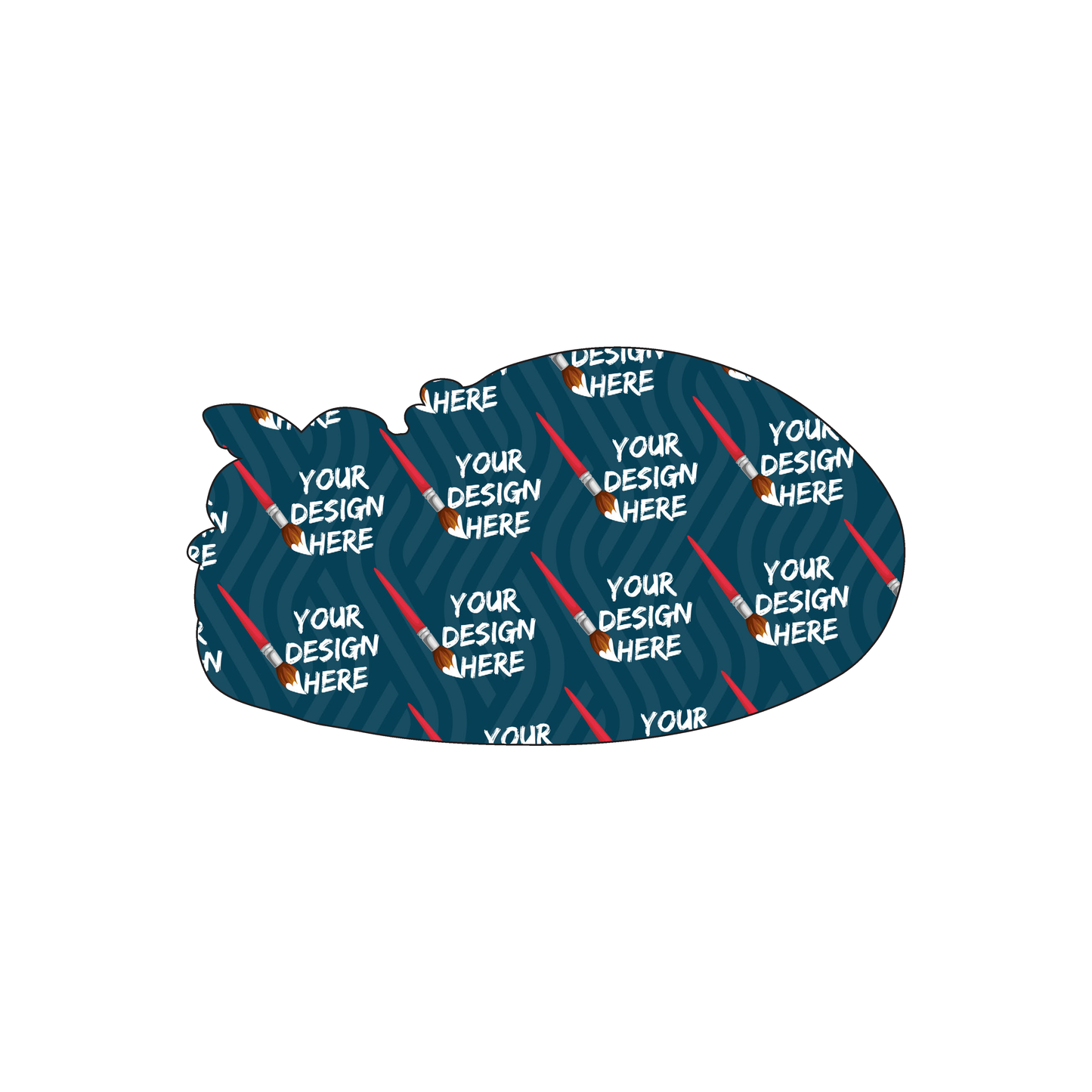 Custom Plastic 3.25" x 1.8" Wave Shape Cards