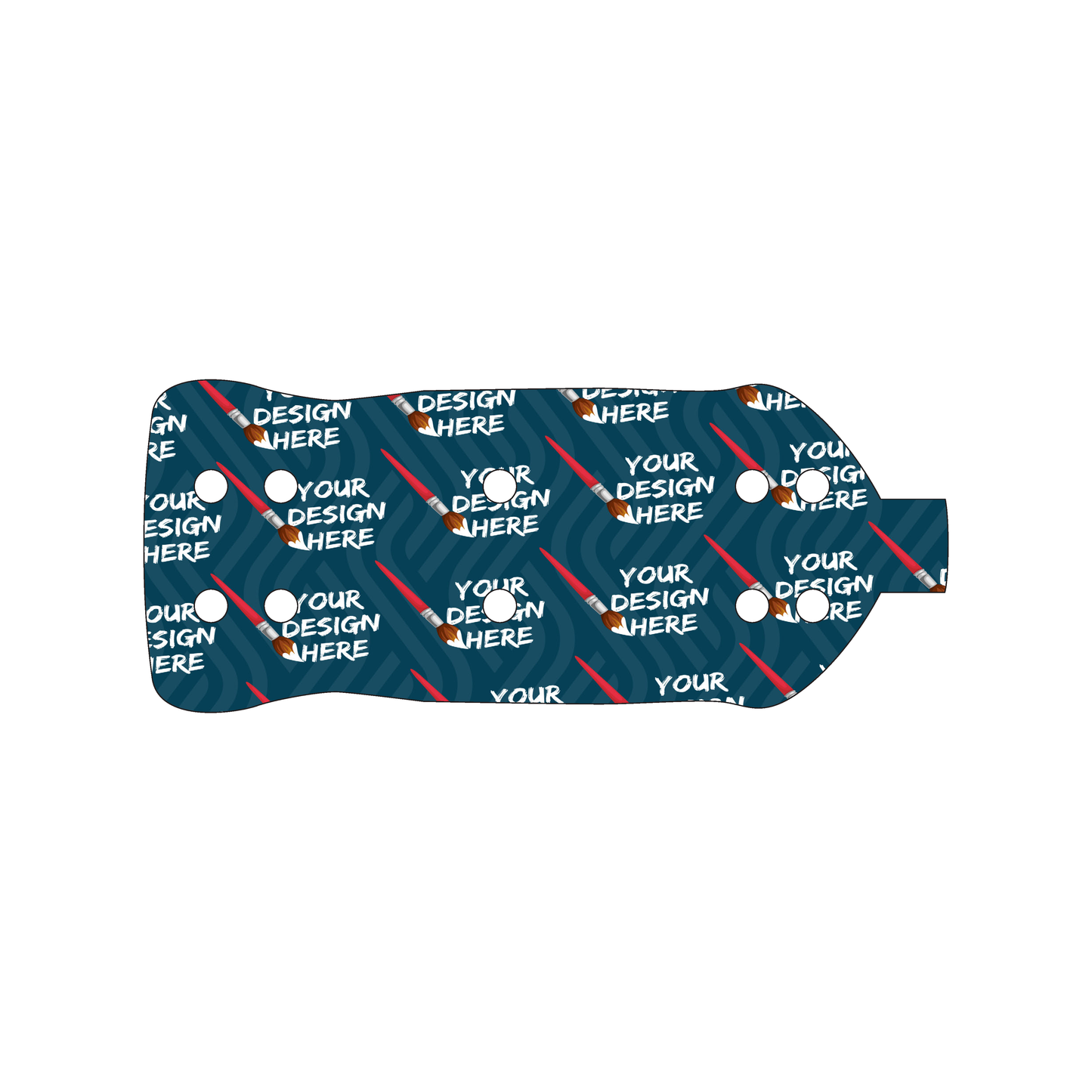 Custom Plastic 2.48" x 6" Bottle Shape Tags with Holes