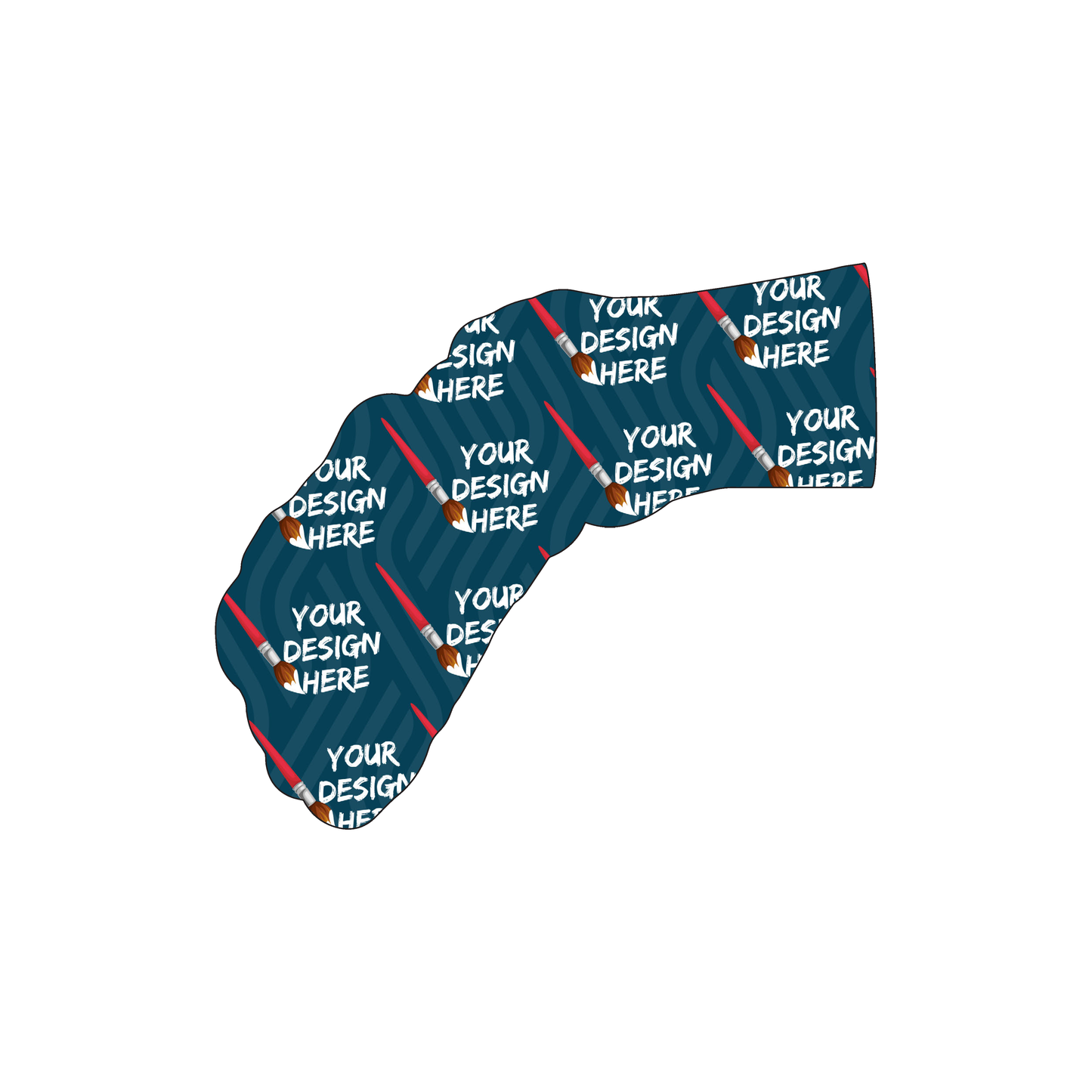 Custom Plastic 3.38" x 3.95" Foot Shape Cards