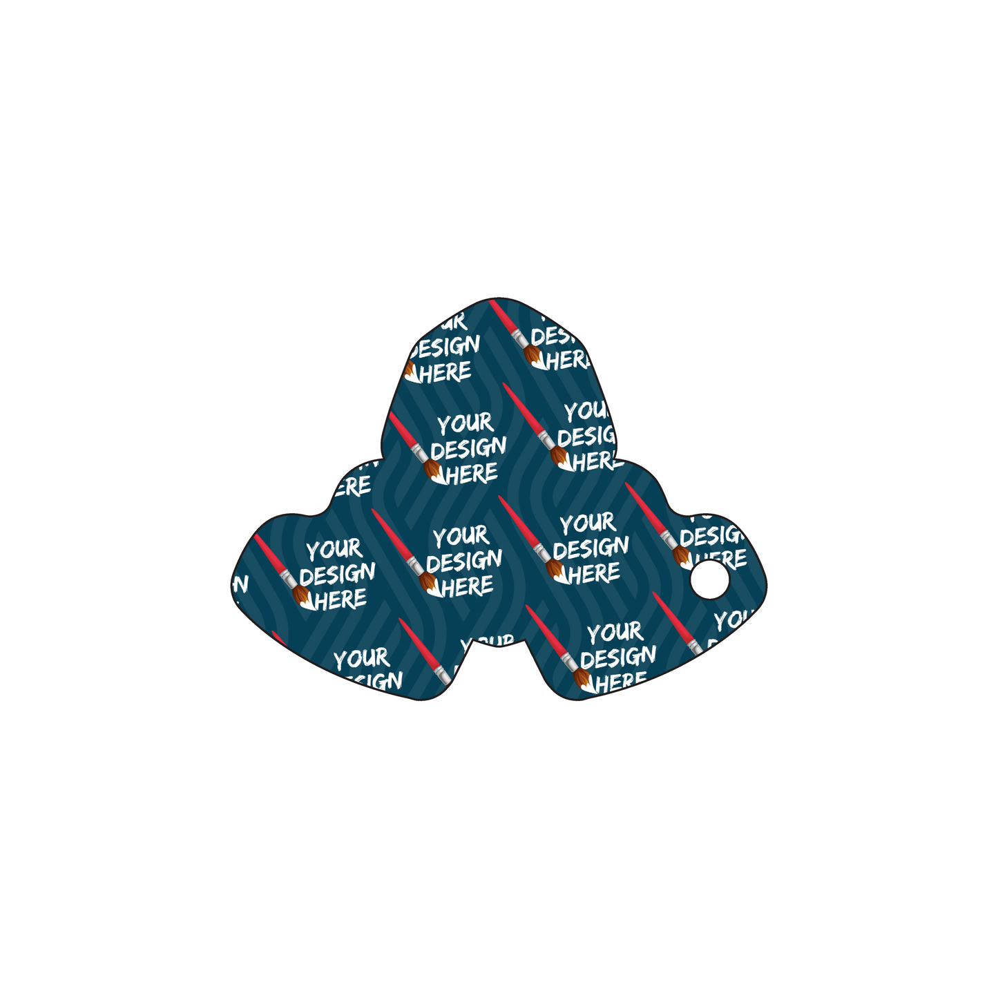 Custom Plastic 1.5" x 2" Gas Mask Shape Key Tags