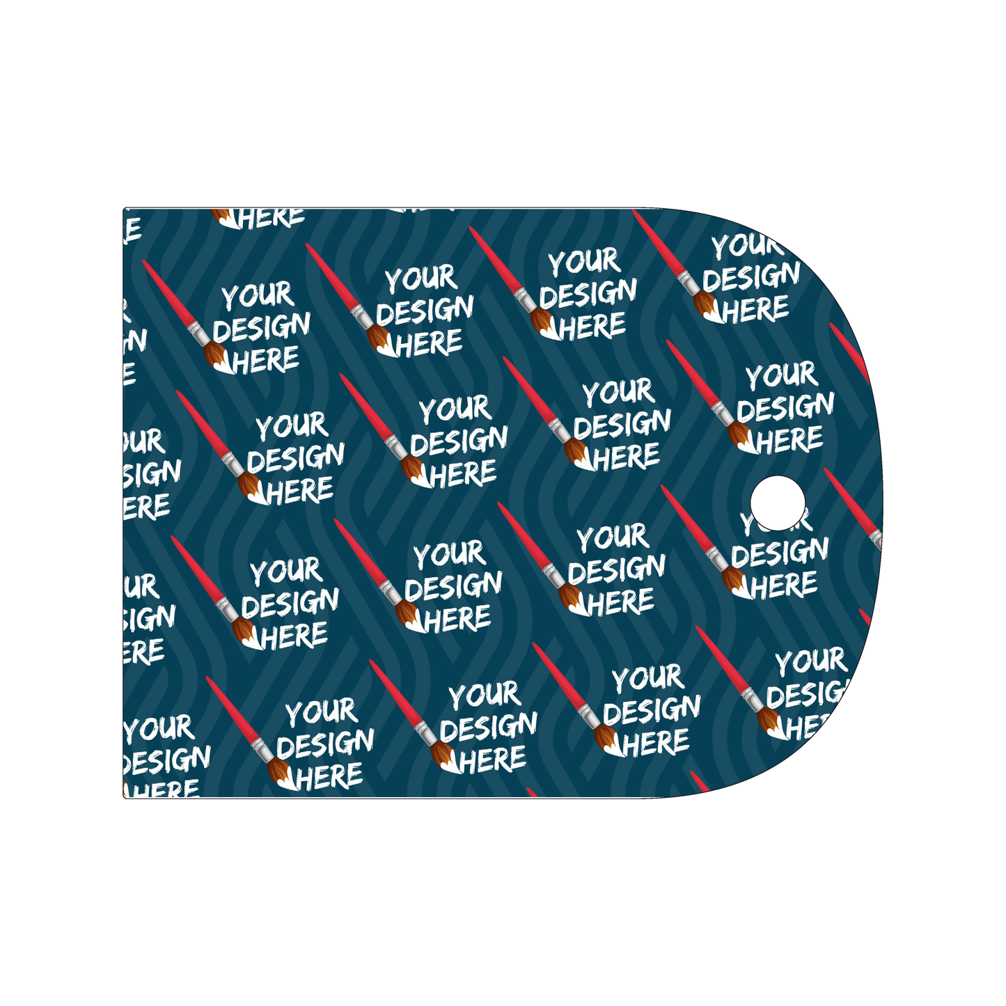 Custom Plastic 9" x 7" Rounded Hanging Display Signage