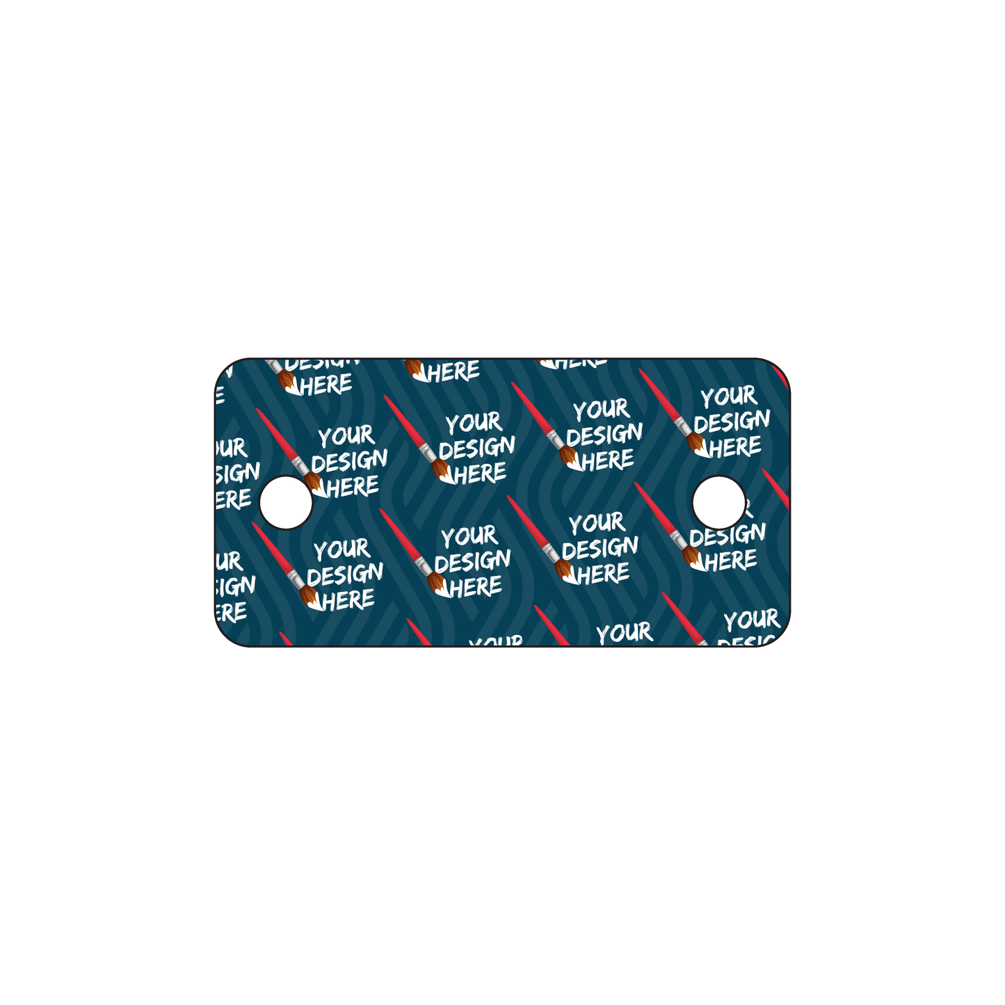 Custom Plastic 2" x 1" Two Hole Key Tags