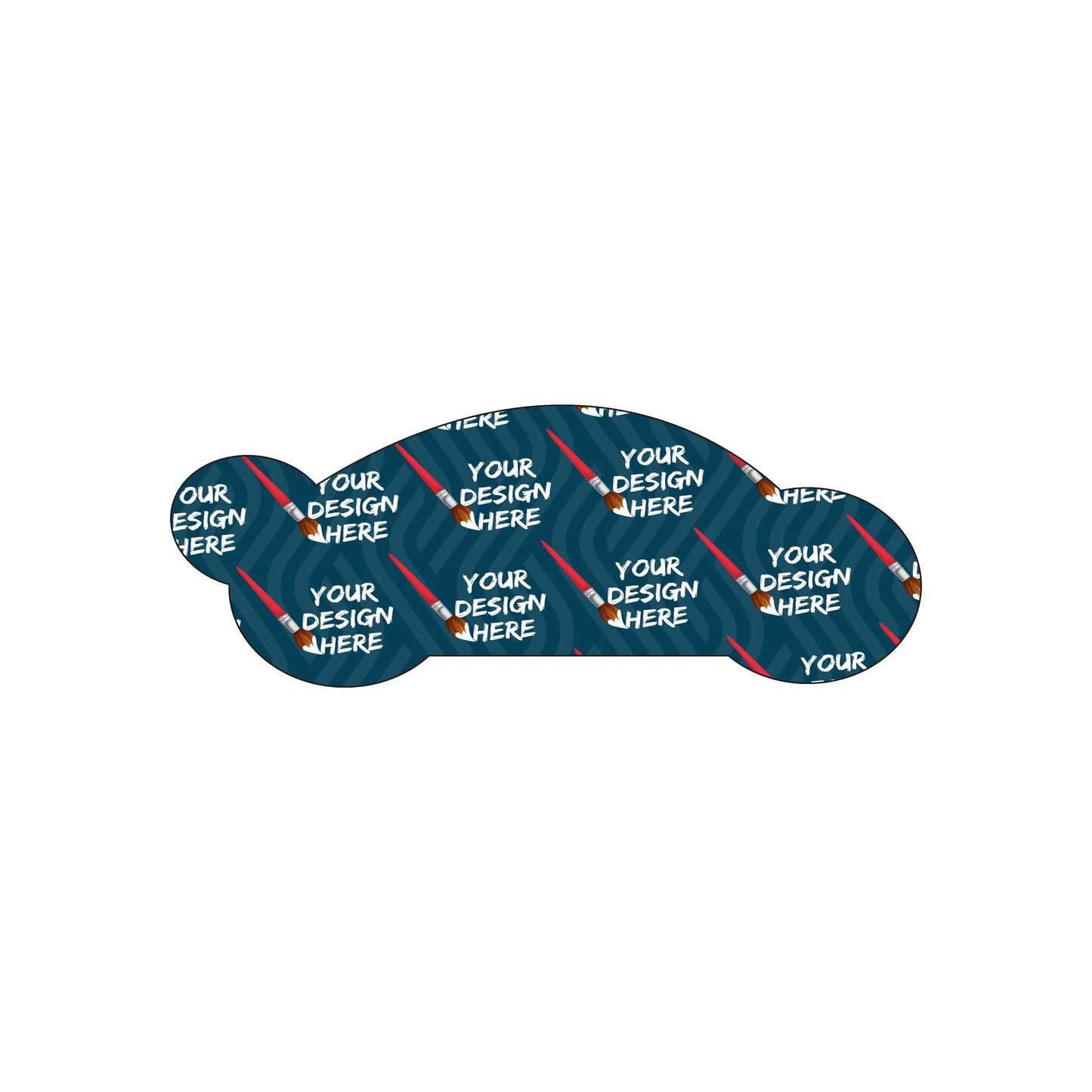 Custom Plastic 4" x 1.25" Car Shape Cards