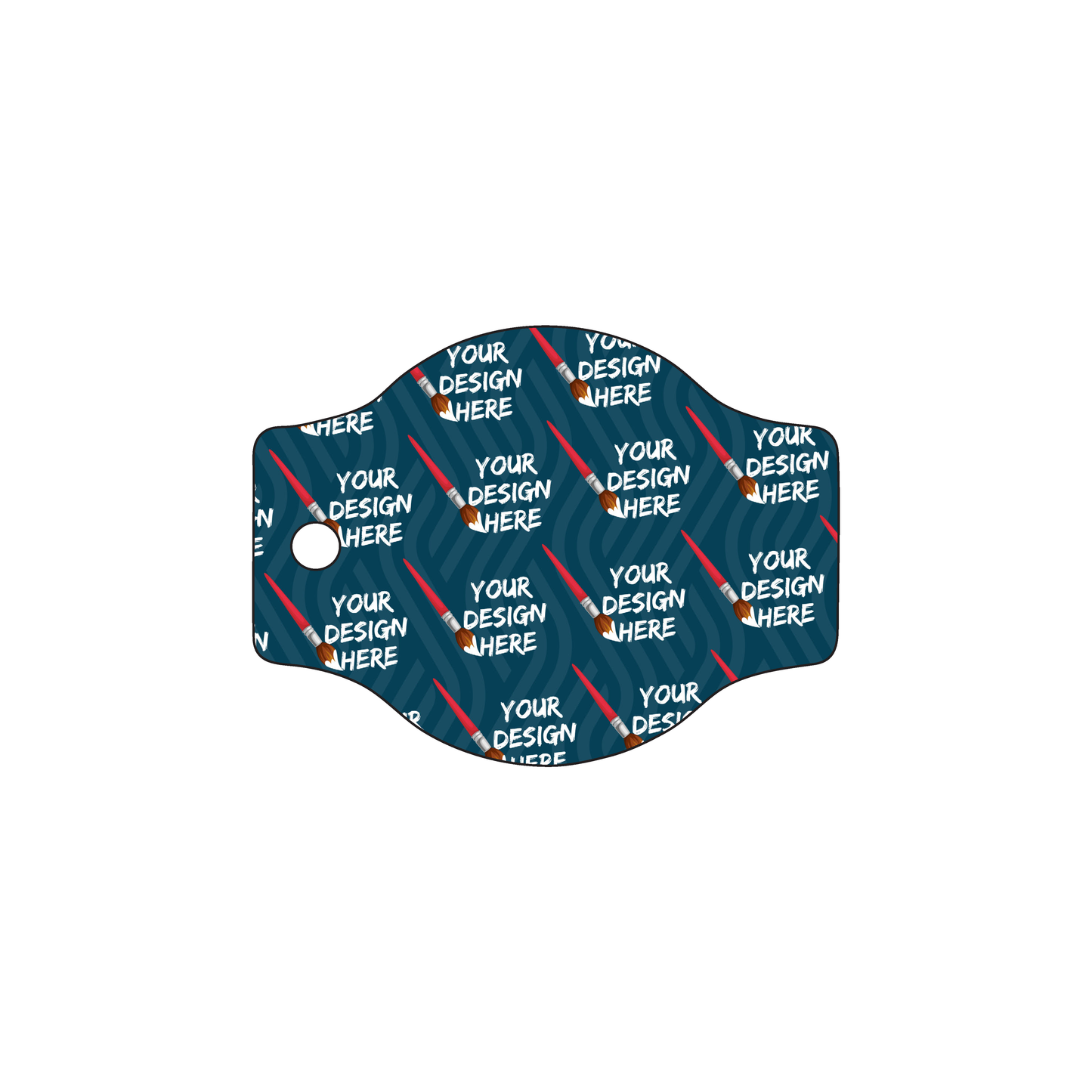 Custom Plastic 2" x 1.5" Rounded Key Tags