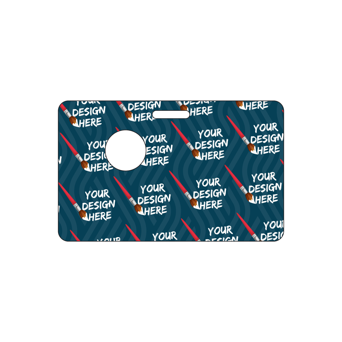 Custom Plastic 3.3125" x 2.062" Horizontal Badges with Punch-Out Hole