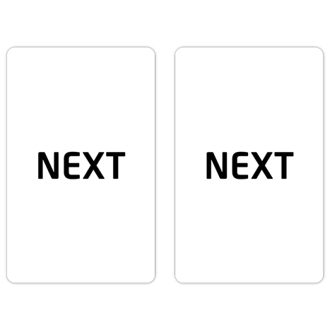 'Next' Cards Non-Hanging - 10 Pack