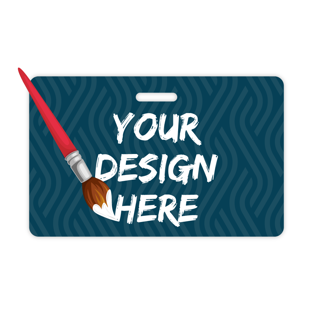 Custom Luggage Tags - 3.375" x 2.125" Horizontal Shape