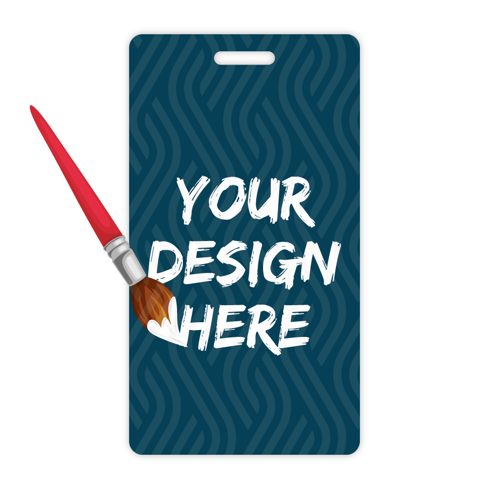 Custom Luggage Tags - 3.875" x 2.125" Shape