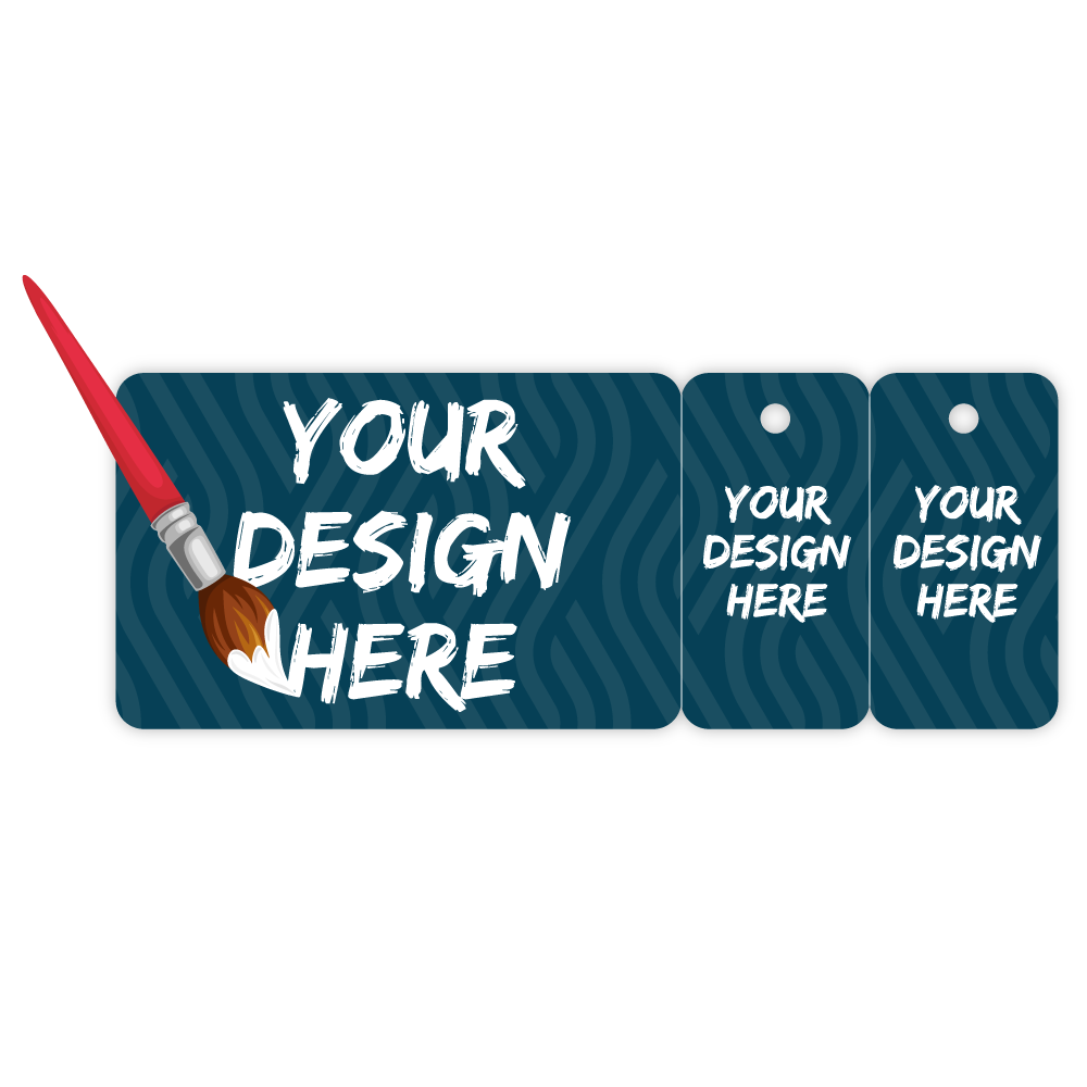 Custom Membership Cards - 3.375" x 2.125" Card + Two 1.125" x 2.125" Key Tags Shape