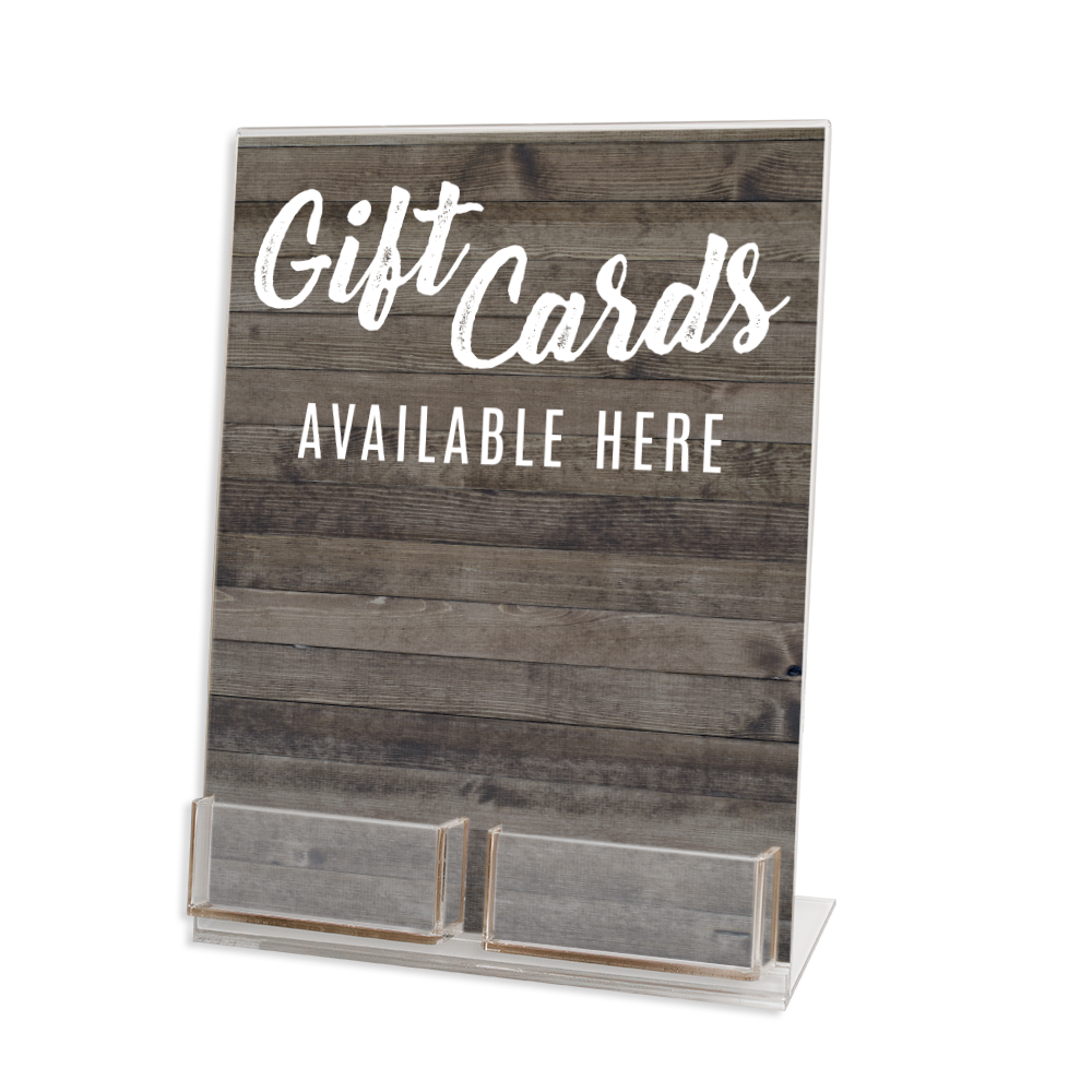 Two Gift Card Display Stand