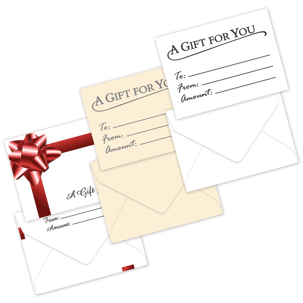 gift card sleeve envelopes "A Gift for You" Gift Card Envelopes