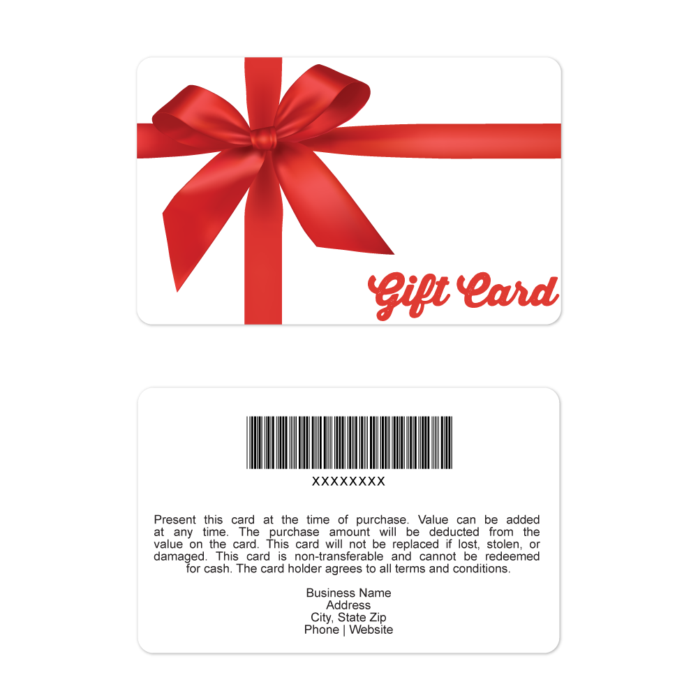 POSitive Solutions Red Bow Gift Cards