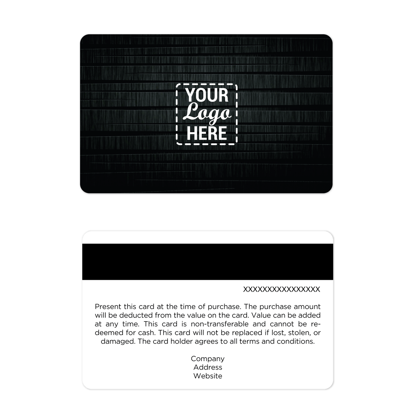 Verosa Gift Cards – Custom Black Design with Your Logo