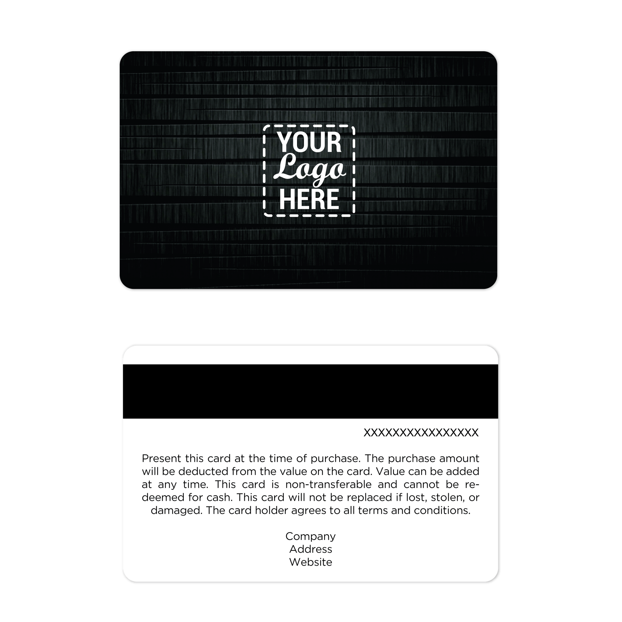 Verosa Gift Cards – Custom Black Design with Your Logo
