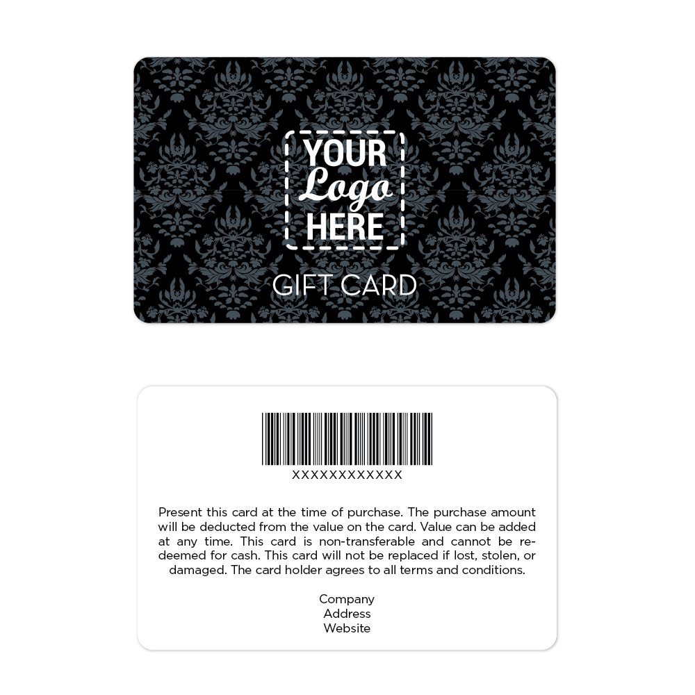 Black Ornate - Your Logo Here - Teamwork Gift Card