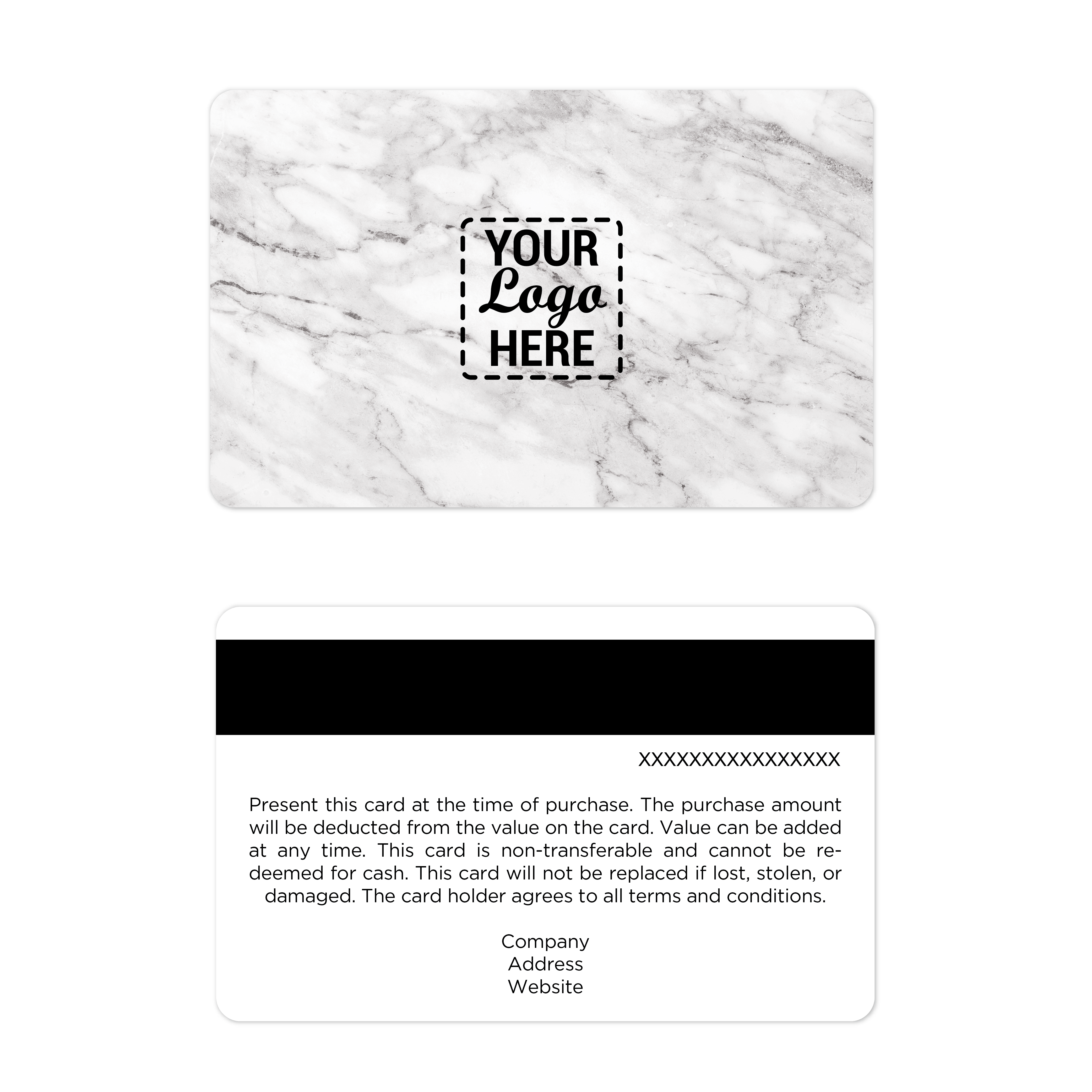 Verosa Gift Cards – Custom Marble Design with Your Logo