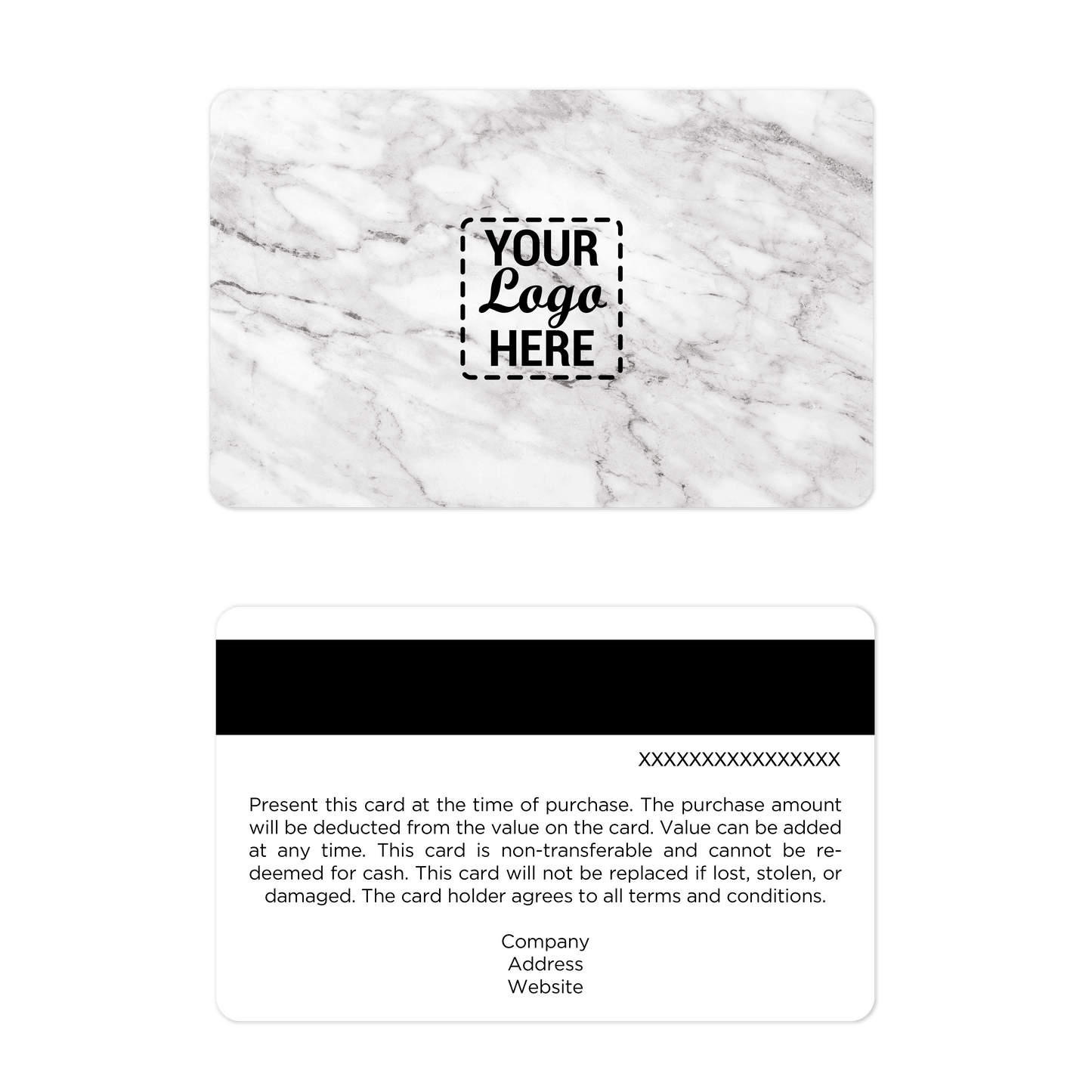 Verosa Gift Cards – Custom Marble Design with Your Logo