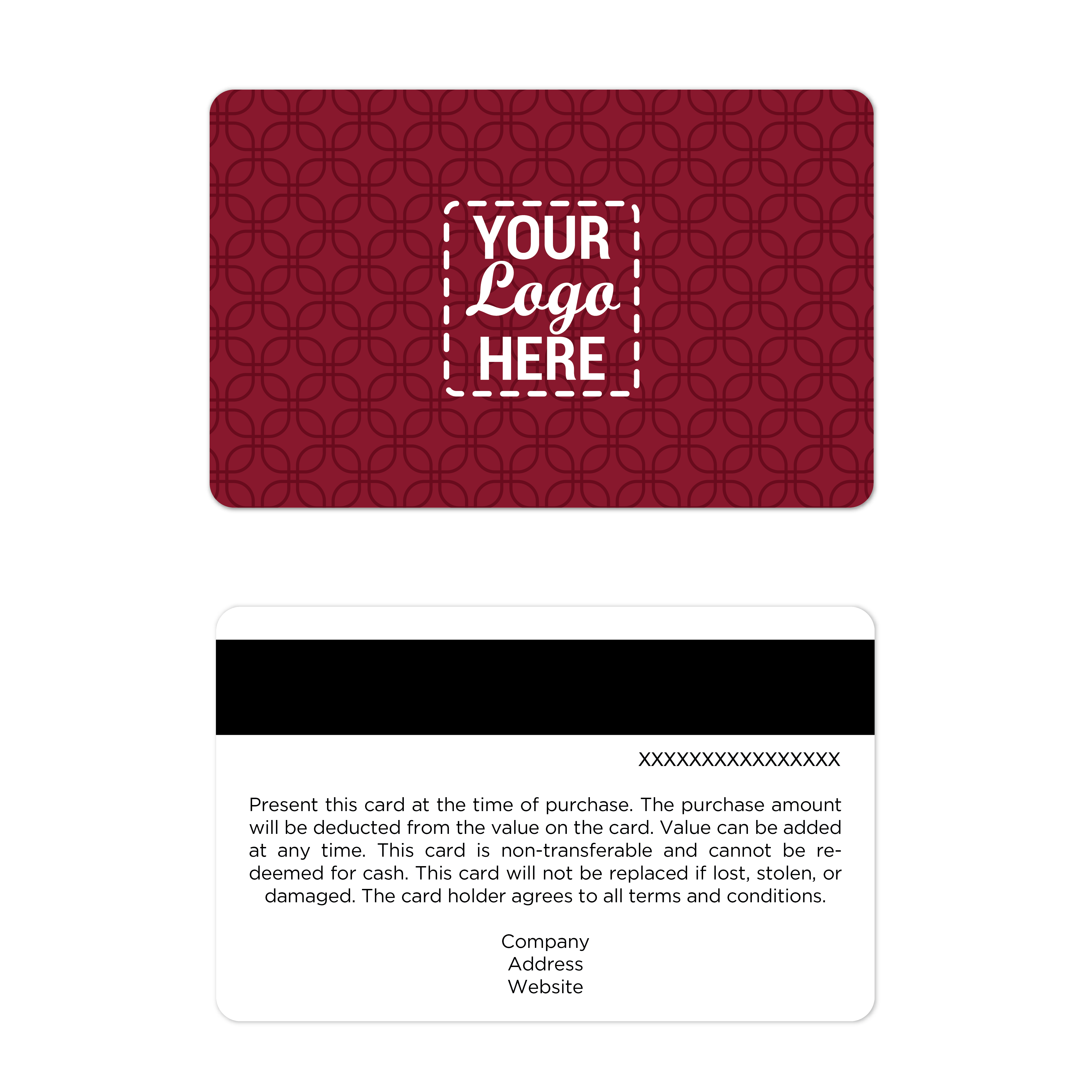 Verosa Gift Cards – Custom Red Design with Your Logo