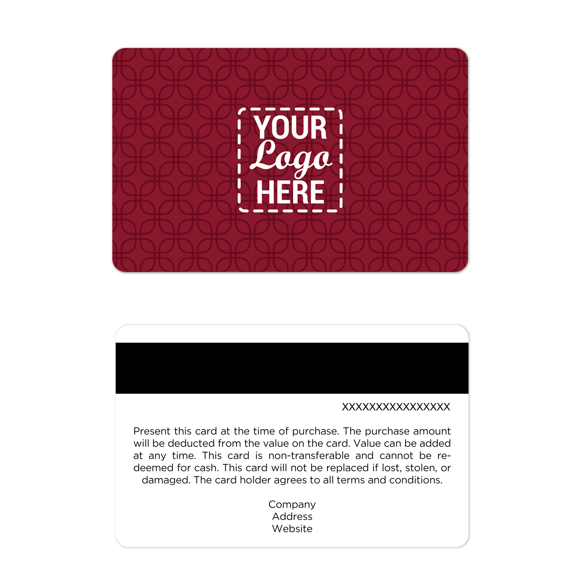 Verosa Gift Cards – Custom Red Design with Your Logo