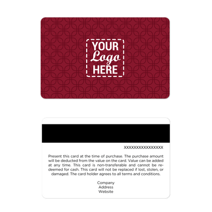 Verosa Gift Cards – Custom Red Design with Your Logo