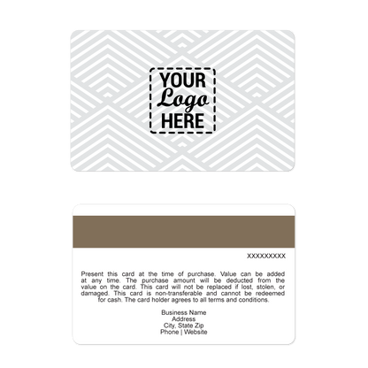 iPOS White Design 'Your Logo' Gift Cards