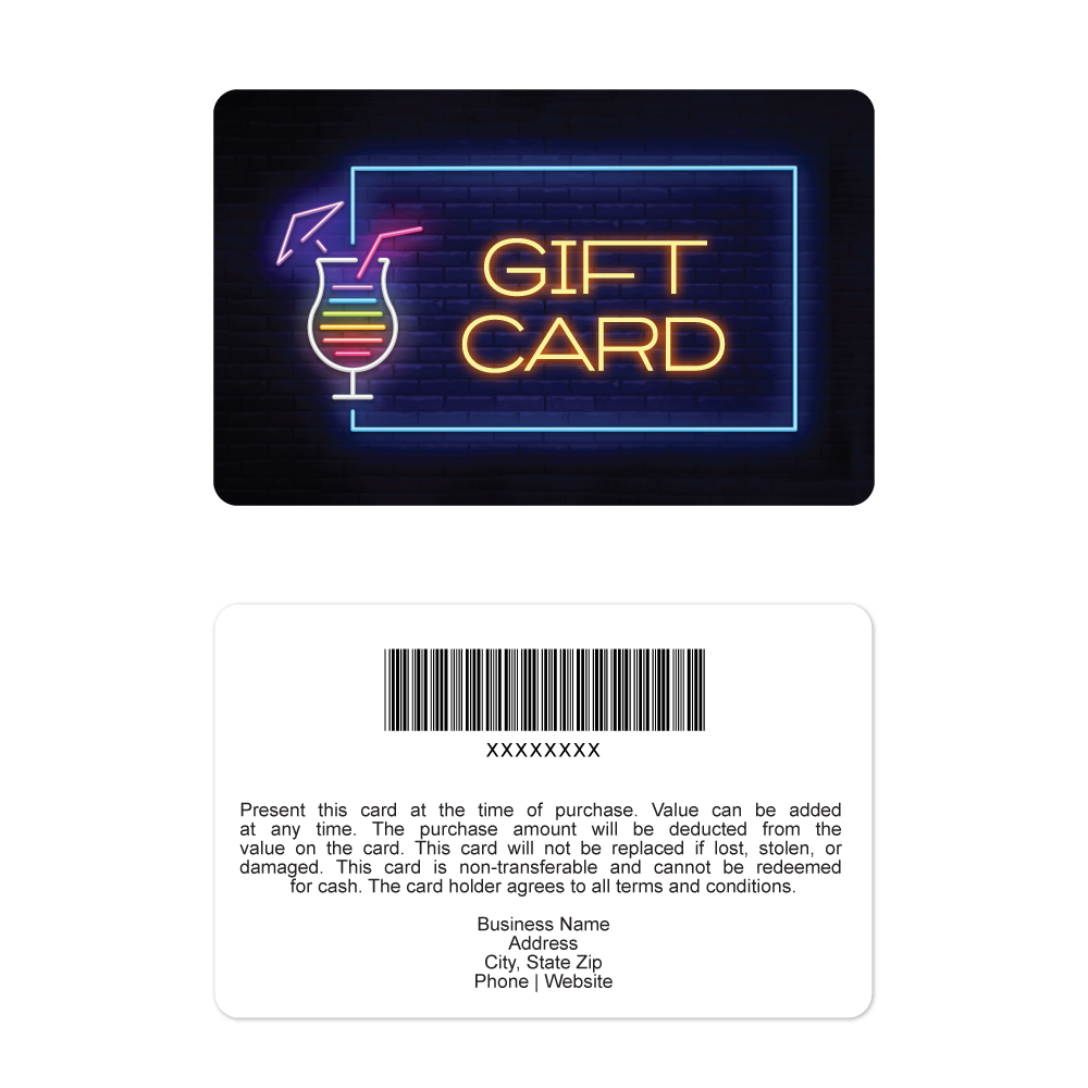 POSitive Solutions Neon Design Gift Cards