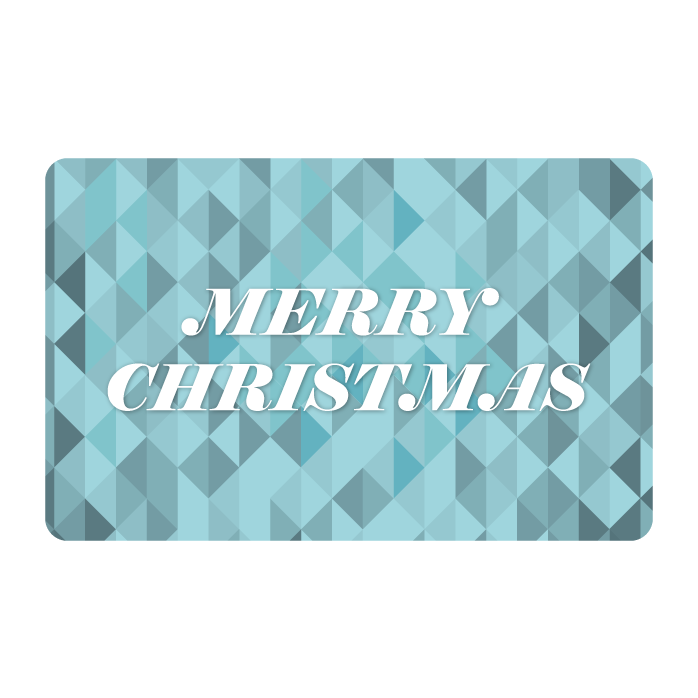 Toro Cigar POS Gift Cards - Merry Christmas Blue Triangles