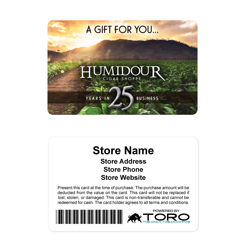 Humidour Cigar Shoppe Gift Cards