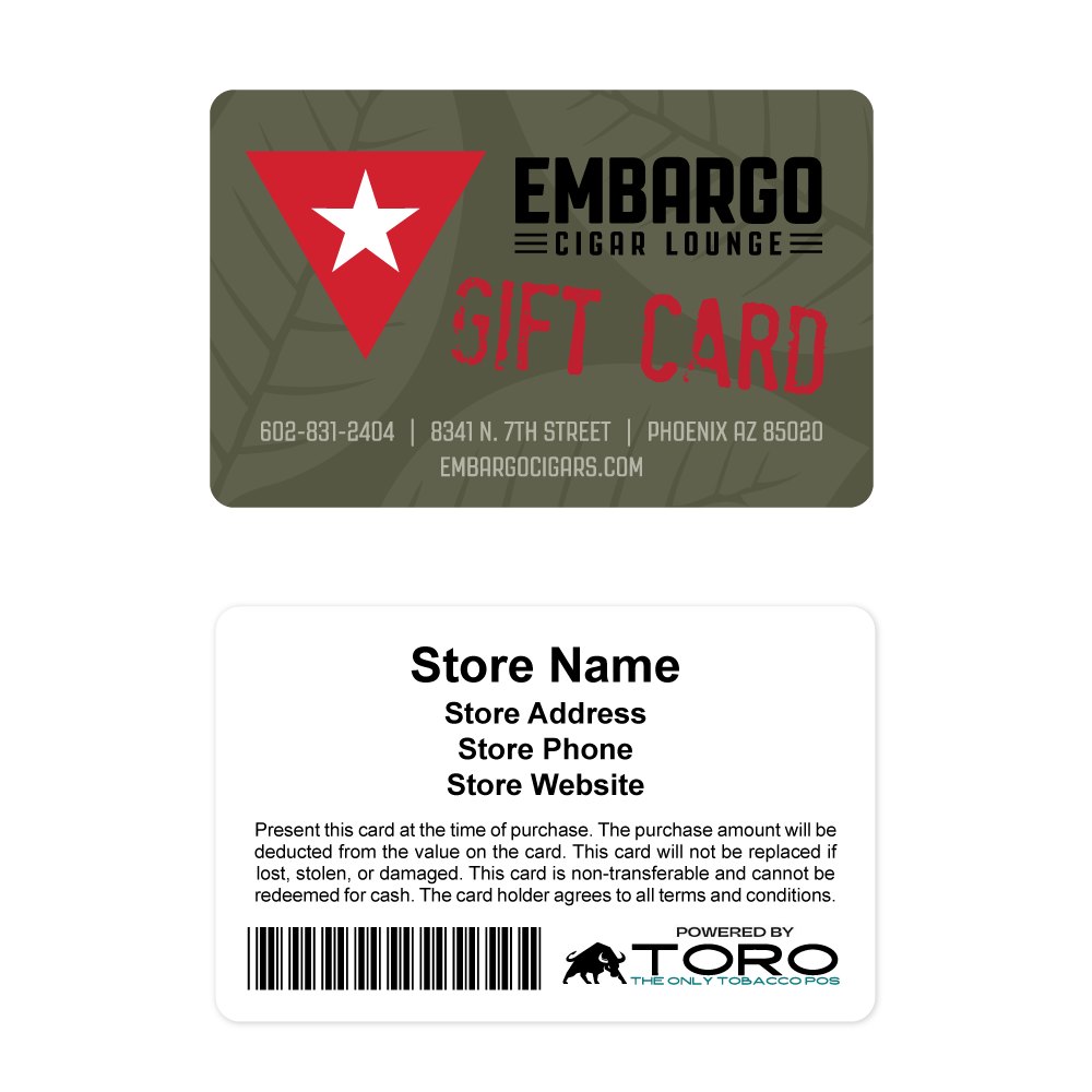 Embargo Cigar Lounge Gift Cards