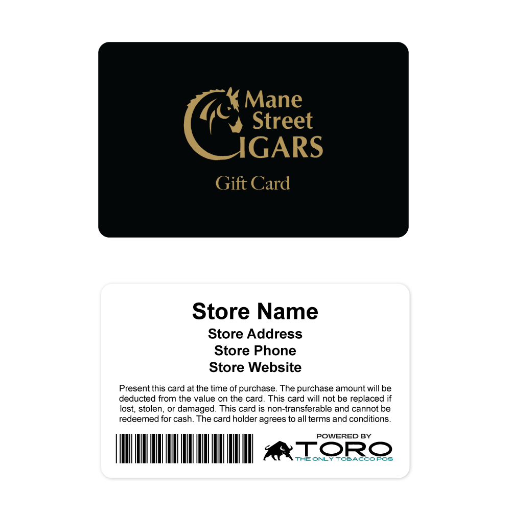 Mane Street Cigars Gift Cards