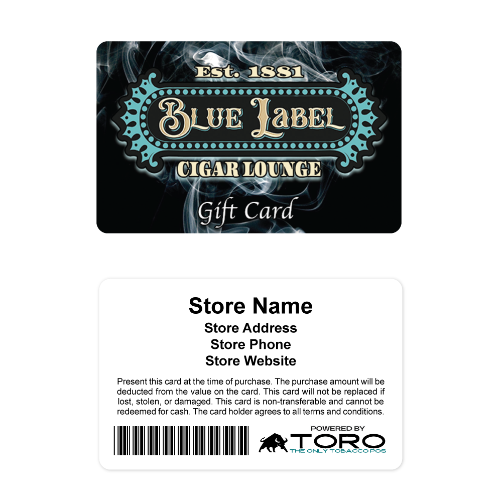 Blue Label Cigar Lounge Gift Cards