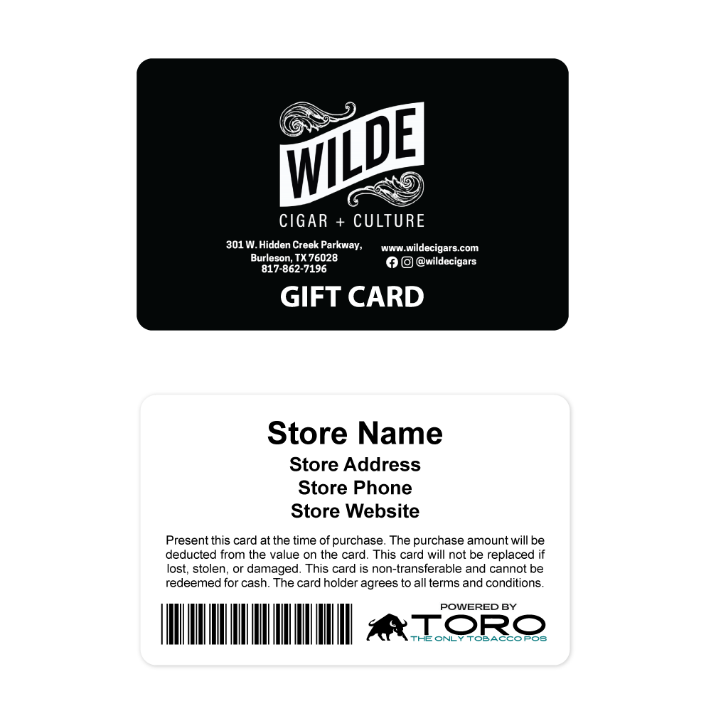 Wilde Cigar + Culture Gift Cards